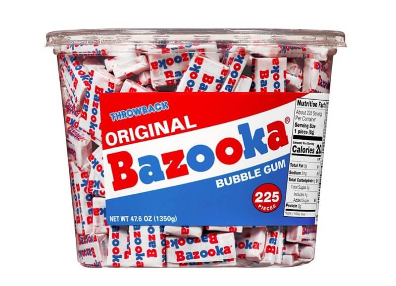 Bazooka Gum Best Gifts for Baseball Player