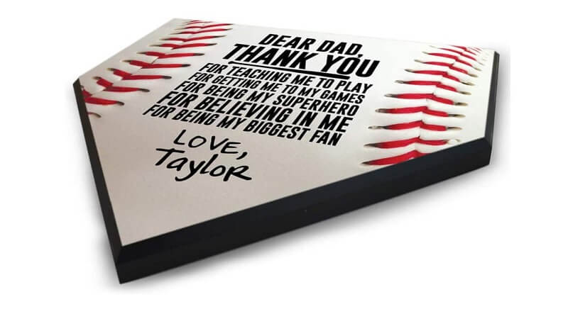 Custom Home Plate Great Gift Idea for Baseball Mom Dad